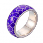 Unisex s&otilde;rmus helendav kilpkonna kesta mustriga fluorestseeruv pimedas helendav roostevabast terasest vintage plaadistusr&otilde;ngas Halloweeniks US 6 roosa