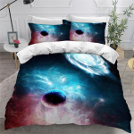 3D Fantasy Starry Sky seeria voodipesukomplekt Cosmic Planet tekikattega padjap&uuml;&uuml;r, 2 v&otilde;i 3 t&uuml;kki AU240 * 270 eriti suur kodukaunistus Baby 100x135cm