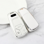 TPU auto v&otilde;tme&uuml;mbrise kate Fob Shell Protector jaoks A6 A5 Q7 S4 S5 S7 A4 B9 A4L 4M 8W Q5 TT TTS RS 8S kupee tarvikud valge