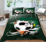 Jalgpalli tekikate, padjakate, voodipesu, magamistoa tekikott, t&auml;issuuruses kaheinimesevoodi komplekt, 2/3 mikrokiudkangast pehmed koduriided DE 100x135cm