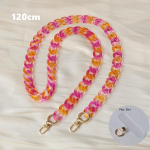 Uus telefonitarvikute eemaldatavad osad kett Candy Crossbody Resin luksusrihm Naiste telefoni&uuml;mbrise ketid akr&uuml;&uuml;list &otilde;lakett 120CM merevaigukollane