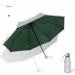 8 Ribs Pocket Mini Umbrella Anti UV Paraguas Sun Vihma Tuulekindlad Kerged Kokkupandavad Kaasaskantavad Vihmavarjud roheline