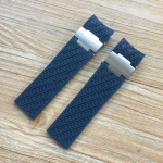 22*20mm must pruun sinine veekindel silikoonkummist asendus randme kellarihma rihma Ulysse Nardin DIVERI k&auml;ev&otilde;rule With silver buckle