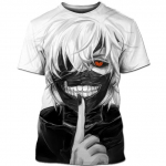 Tokyo Ghoul Ken Kaneki 3D prinditud Jaapani anime moe meeste T-s&auml;rk vabaaja tr&uuml;kitud top s&auml;rk M