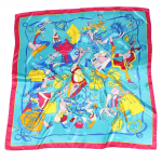 Kvaliteetsed luksuslikud siidist sallid peapael Sallid kaelasall naistele kett siidist sall naiste dekoratiivne sall 90*90cm sinine