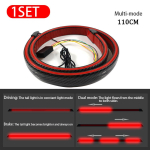 1,1/1,3M s&uuml;sinikkiust LED-tagaspoiler auto &otilde;hutiivaga pagasiruumi huule tiiva v&otilde;idus&otilde;idule tagatiiva katusespoiler universaalne auto taga 1.1m Full Function black