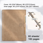 (Tasuta logo graveerimine) A5/B5 paksendatud nahast m&auml;rkmik, &auml;rik&ouml;itja m&auml;rkmik, kontori&otilde;pilaste koosolekute protokollid, p&auml;evik, reisip&auml;evik 18*23.5*2.5cm sinine