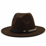 Uus villane naiste meeste Fedora m&uuml;ts talveks s&uuml;giseks Elegantne daam gangster Trilby Felt Homburgi kiriku dž&auml;ssim&uuml;ts 55-58cm reguleeritav 61CM