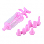 8 tk plastist t&ouml;&ouml;riist glasuuriga kondiitritoodete kook 8 otsikut ise kaunistamine roosa