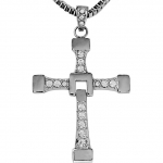 Film Cosplay 925 Sterling Silver Ehted Kiired ja vihased Dominic Toretto risti ripats kaelakee tasuta metallkarbiga meestele kingitused With 50CMSilverChain