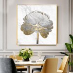 Lillepihustiga kunst seinamaaling elutuba magamistuba rippuv maal HD l&otilde;uendi s&uuml;damik 30*30cm valge