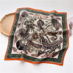 Moodne Bandana puuvillane kaelasall Naiste luksuslik lillemustriga sallid taskur&auml;tik ruudukujuline peapael 68x68cm