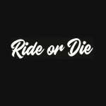 Ride Or Die moekleebis auto vin&uuml;&uuml;lkleebise veekindlal kaunistusauto kleebistel 20x5cm valge