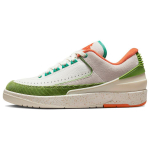 Titan x Air Jordan 2 Retro Low Naiste Tennised Kreemjas Valge Ohutusoranž DV6206-183 37.5