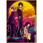 Retro animetegelaste plakat Deemonitapja r&uuml;nnak titaani vastu plakatid Kodukaunistused Seinamaal Magamistoa Baari Kohvikukaunistus Seinakleebis 30x21cm