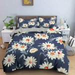 3D Disain Lilled Tekikottide komplektid Voodipesud Voodipesukomplekt Tekk/lohutuskatted Padjap&uuml;&uuml;rid 220x240 Suurus Must Kodutekstiil 180x210cm 3pcs