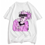 Meeste Senpai Anime Girl Nerdy Modal White Print T-s&auml;rk Naiste Manga Streetwear Tees&auml;rk XS valge