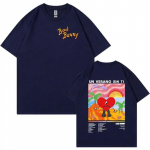 Bad Bunny Un Verano Sin Ti Graafika T-s&auml;rk Unisex Riided Mood Hip Hop L&uuml;hikeste varrukatega Suured T-s&auml;rgid Unisex t&auml;navar&otilde;ivad M