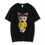 Telesaade Breaking Bad T-s&auml;rk Naljakas Walter White Sad Crying Cat Munchkin Kitty Meme Graafiline T-s&auml;rk Unisexi mood vabaaja T-s&auml;rgid L