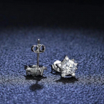 D v&auml;rvi VVS Real Moissanite Star Stud K&otilde;rvar&otilde;ngad 925 Sterling Silver Labi Teemantk&otilde;rvar&otilde;ngad Peened Naiste ehted 0.5ct 5.0mm 1 Pair