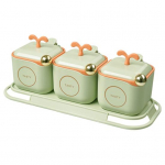 Kasulik Hea pitseerimispood Plastikust soola-v&uuml;rtsmaitseainekarp k&ouml;&ouml;gitarvikute maitseainepurk roheline