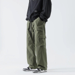 T&auml;navar&otilde;ivad Hip Hop Joggers Cargo p&uuml;ksid Meeste mitmetaskulised elastsed v&ouml;&ouml;kohad Harem p&uuml;ksid Meeste Harajuku vabaaja naiste dressip&uuml;ksid S khaki