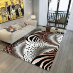 Kodusisustus Magamistoa matt Sebra mustriga vaip elutuba magamistuba pehmed vaibad libisemisvastased p&otilde;randamatid vett imavad vaibad Tapis 120x160cm