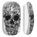 Souris sans Fil T&ecirc;te de mort Flower design