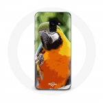 &Uuml;mbris Samsung Galaxy A8 Plus Macaws Parrot Orange Green jaoks
