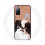 &Uuml;mbris Samsung Galaxy S20 FE Jaapani spanjeli musta ja valge koera t&otilde;ugu jaoks