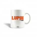 Mug en c&eacute;ramique Lupin Dans l'ombre d'Ars&egrave;ne logo orange noir