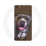 Huawei P8 Pitbull Dog valge hall &uuml;mbris