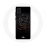 &Uuml;mbris Samsung Galaxy A21s Cobra Kai seeria logoplakatile