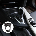 S&uuml;sinikkiust auto k&auml;iguvahetuspaneeli aluse katte trimmi dekoratiivkleebisega autotarvikud BMW F30 F31 F32 F33 F36 3GT F34 2013-19 jaoks For Left Hand Drive