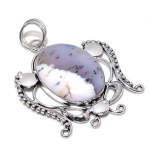 Natural Dendrite Opal Gemstone 925 Sterling Silver Gift Pendant 2.64 s6g45