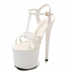 Suvised lakknahast k&otilde;rged kontsad Stiletto Seksikad veekindlad superpulmakingad 1986. seeria 20cm konts 10cm platvorm LFD 34 must