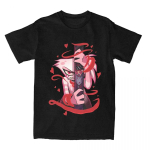 Vintage Hazbin Hotels T-s&auml;rk Unisex naiste puhtast puuvillast T-s&auml;rk Unikaalne riietus 4XL