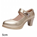 Kuldne pulmakleit kingad plokk kontsaga platvorm platvorm &uuml;hekordsed kingad sirge pandlaga k&otilde;rged kontsad naised 34