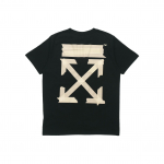Off-White Tape Arrows Prindiga T-s&auml;rk SS20 Kollektsioon Meeste Topid Must OMAA027R201850021048 S