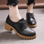 Nahast Oxfordi kingad Naine Street Brogues Dekoratsioon Mokassiinid Pehmest nahast kingad Lamedad 40 must