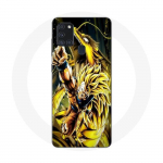 Coque Maniacase pour Samsung Galaxy A21s Son Goku Super Saiyan SSJ3 Attaque point Dragon