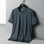 Suvine Ice Silk &otilde;huke kiiresti kuivav l&uuml;hikeste varrukatega T-s&auml;rk Meeste Lahtine Suures Suuruses Suures Suuruses Meeste Fitness Jooksu Spordi Top 2XL