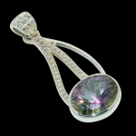 Looduslik Mystic Topaz V&auml;&auml;riskivi 925 Prooviga H&otilde;be Kingitus Ripats 1.50 u0j79