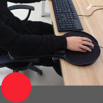 Arvuti ergonoomiline k&auml;etugi randmetugi lauale ja toolivarrele Kerge ja vastupidav kodukontori must