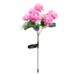 Pojeng Flower Solar Garden Light Outdoor Decor 7 Heads Design Auto ON/OFF Nr roosa