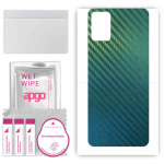 apgo kaitsev nahakleebis seljale, mis &uuml;hildub Umidigi A13 Pro 5G-ga, &uuml;mbriskile, foolium, vin&uuml;&uuml;l &ndash; mustriga s&uuml;sinik-kameeleon CAKA1