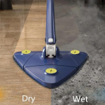 P&ouml;&ouml;ratav puhastusmopp laienduskolmnurkne mopp 360&deg; pigistatav mop aken klaas WC Vannitoa p&otilde;rand majapidamismopp t&auml;ielik puhastus 1pcs sinine