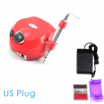 Professionaalne masin manik&uuml;&uuml;ri pedik&uuml;&uuml;ri jaoks, 30 000 p/min, elektriline k&uuml;&uuml;nepuuri poleerimist&ouml;&ouml;riist US Plug punane