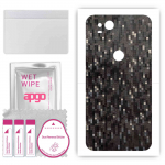 apgo Protective Skin Sticker for the back compatible with Google Pixel 2, Wrap Film, Foil, Vinyl - Pattern Carbon Black Pixel