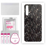 apgo Protective Skin Sticker for the back compatible with Huawei nova 5T, Wrap Film, Foil, Vinyl - Pattern Carbon Black Pixel